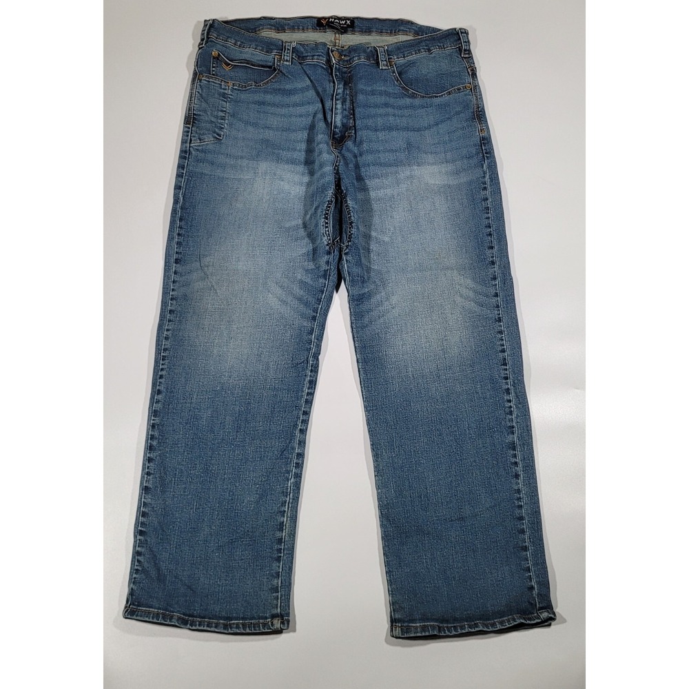 HAWX Work Gear Jeans Relaxed Fit Denim Blue Comfort Size 42x30 (40x30) - Picture 2 of 11